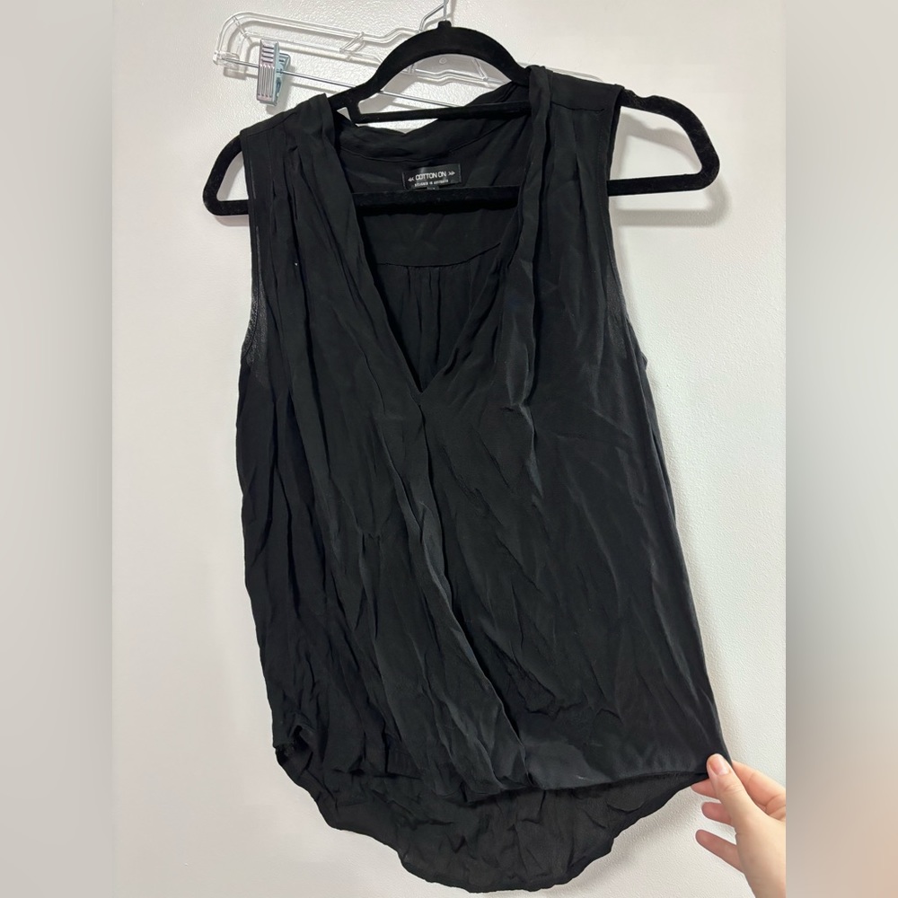 Cotton on brand Black blouse size XS, fits like a small/medium. Great condition